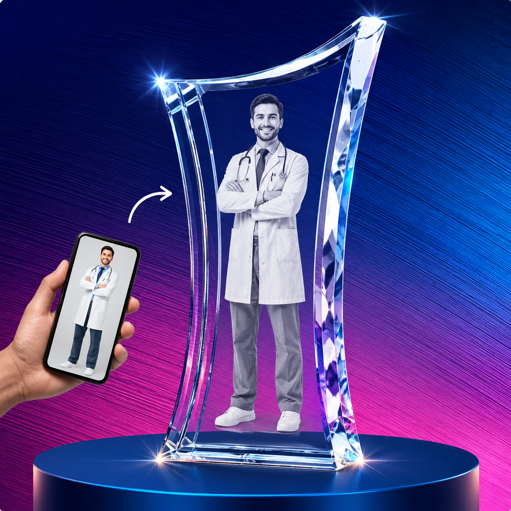 3D Wing Crystal doctor engraving preview