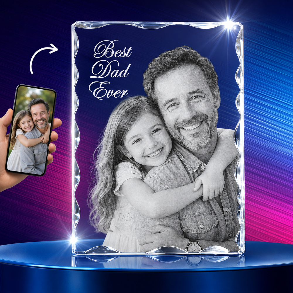 3D Crystal Serrated Portrait - product image 1