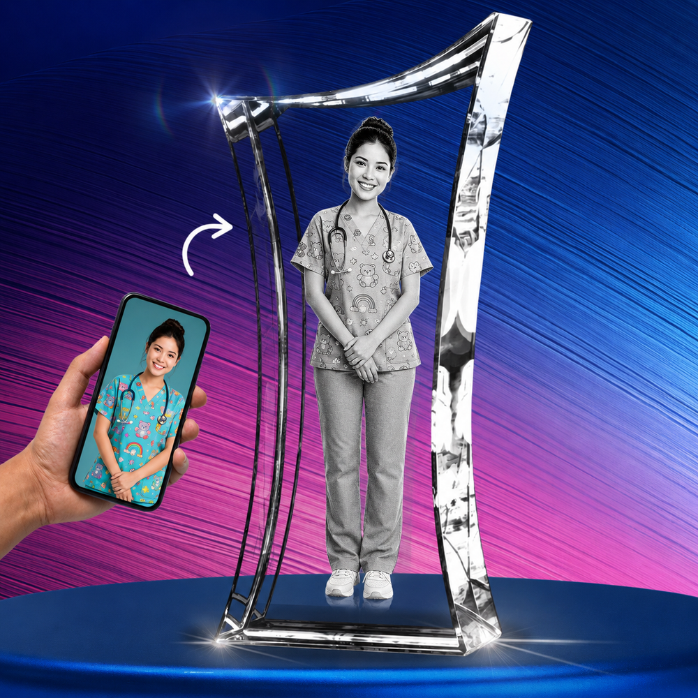 3D Wing Crystal nurse engraving preview