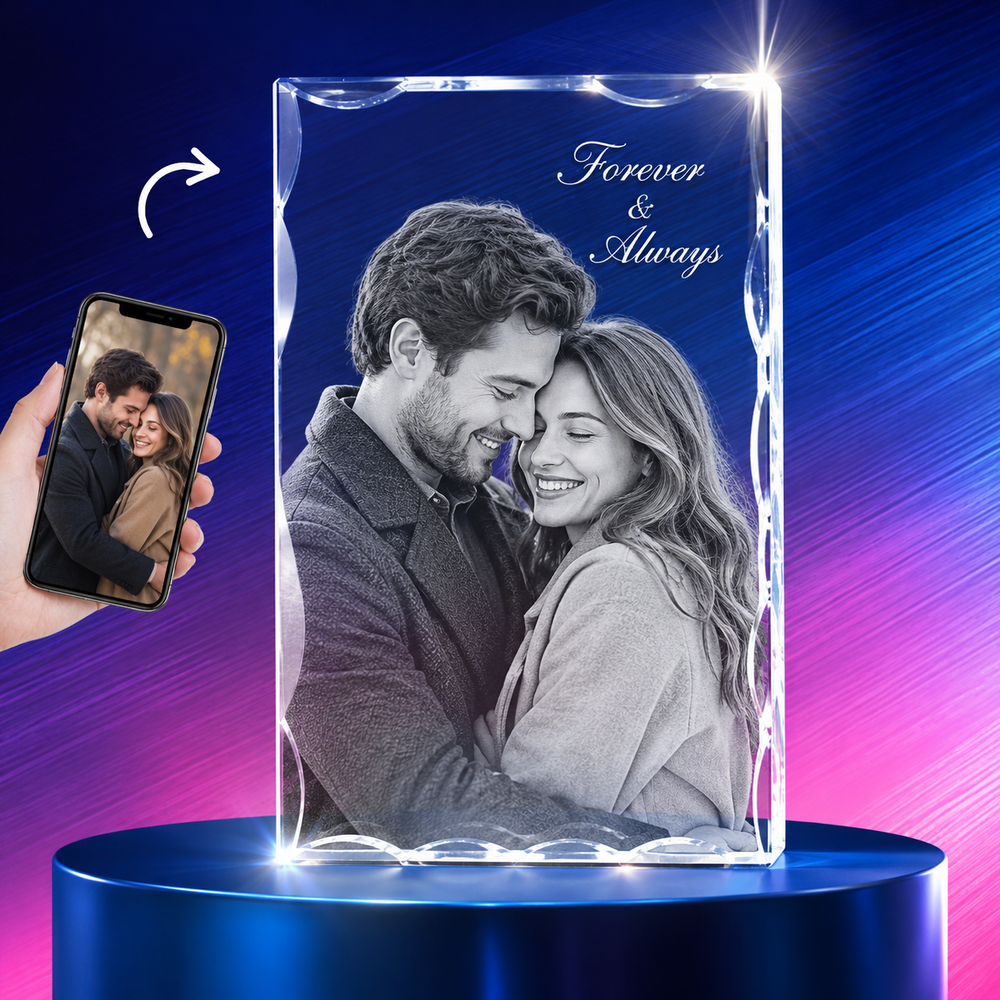 3D Crystal Serrated Portrait - product image 3